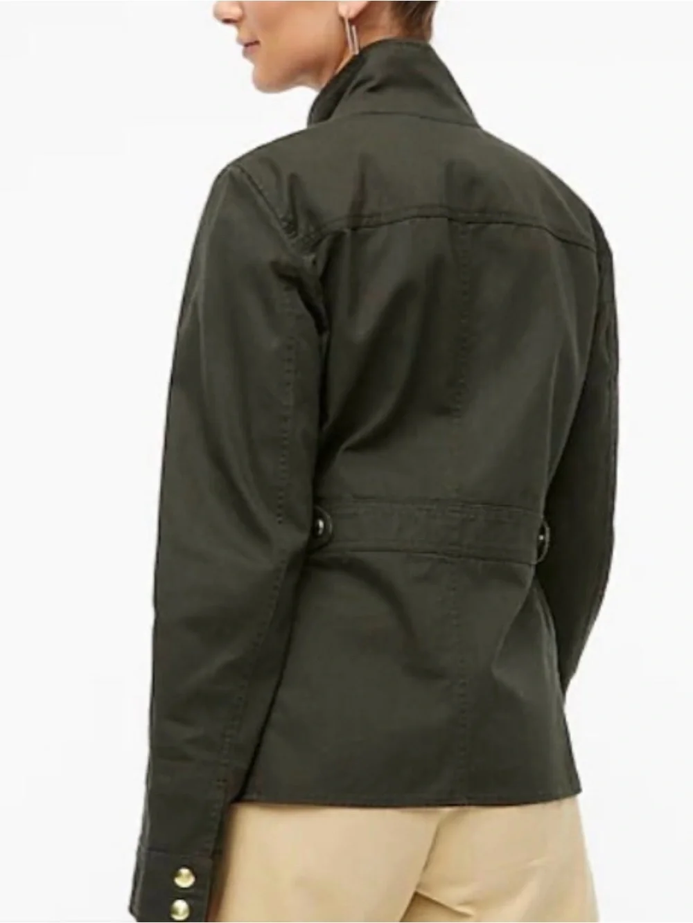 J CREW NWT Army Green Cotton Twill Field Jacket 27584 Size S